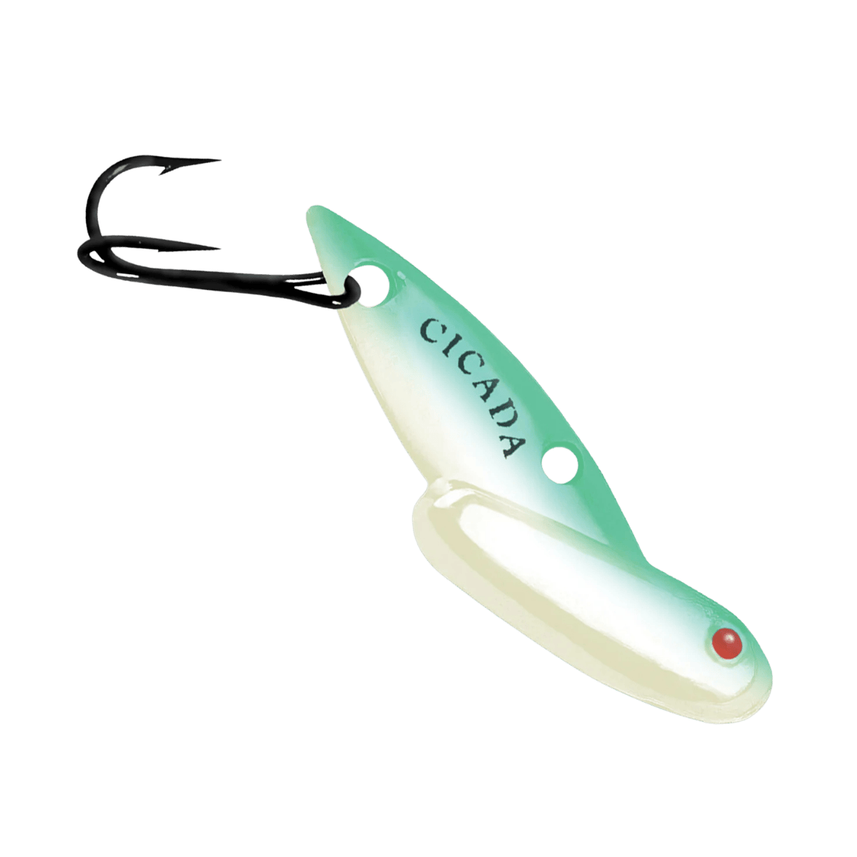REEF RUNNER TUNGSTEN CICADA FOR ICE 3/32OZ" - GLOW GREEN ICE