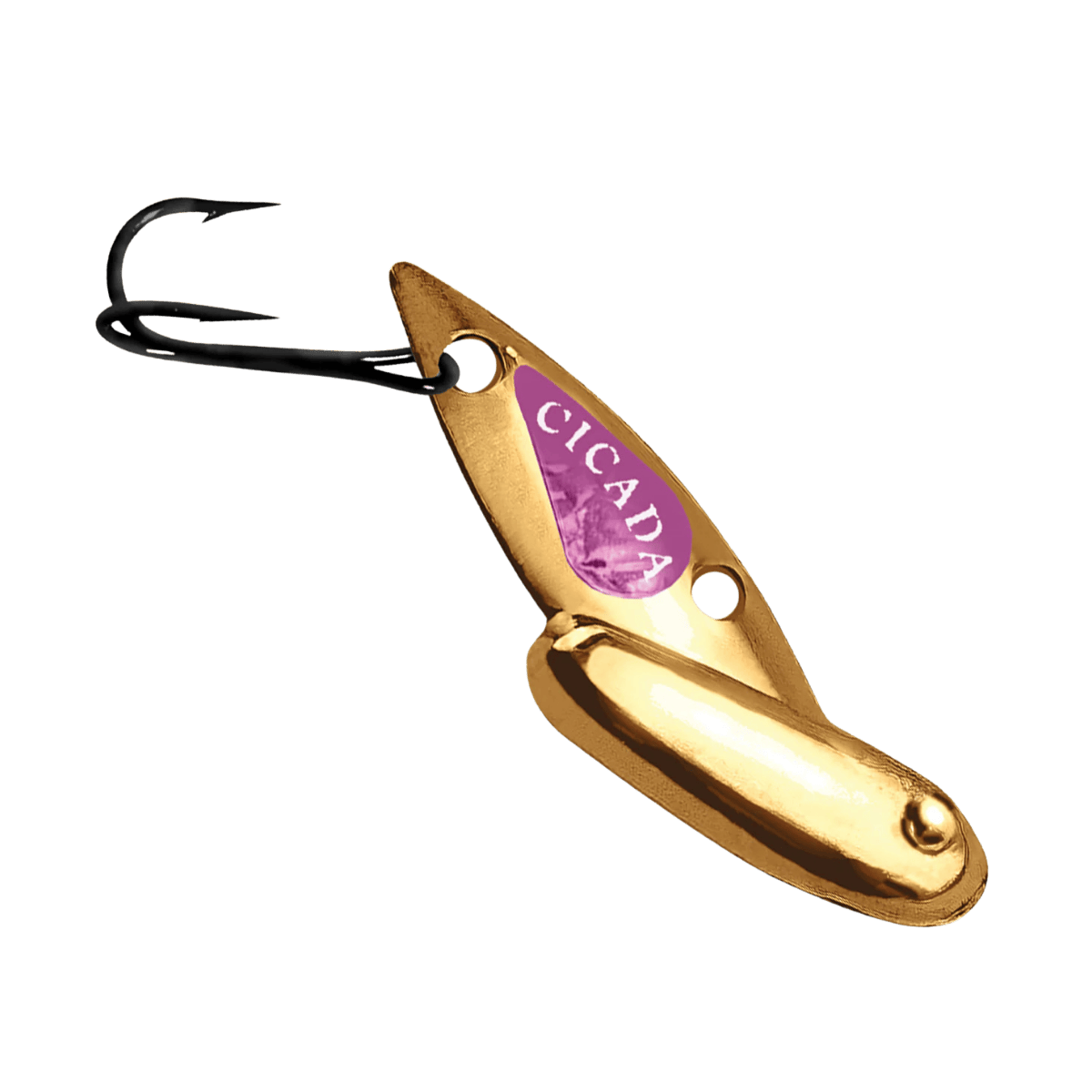 REEF RUNNER TUNGSTEN CICADA FOR ICE 3/32OZ" - GOLD PURPLE ICE