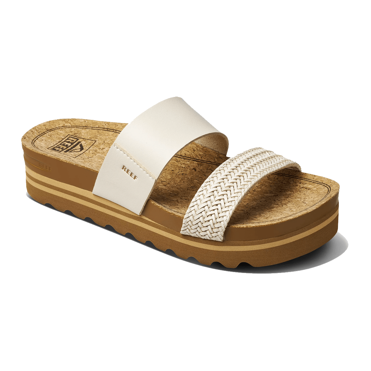 REEF WOMEN'S CUSHION VISTA HI SLIDE SANDALS - VINTAGE - SIDE VIEW 2