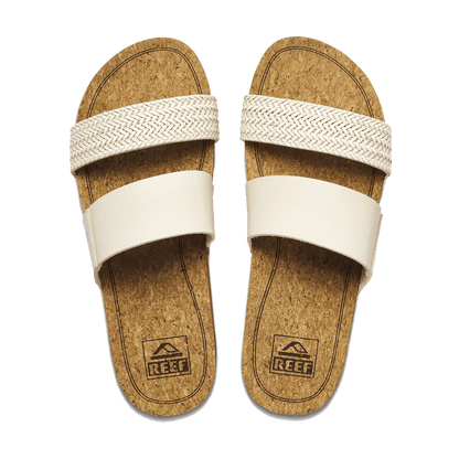 REEF WOMEN'S CUSHION VISTA HI SLIDE SANDALS - VINTAGE - TOP VIEW