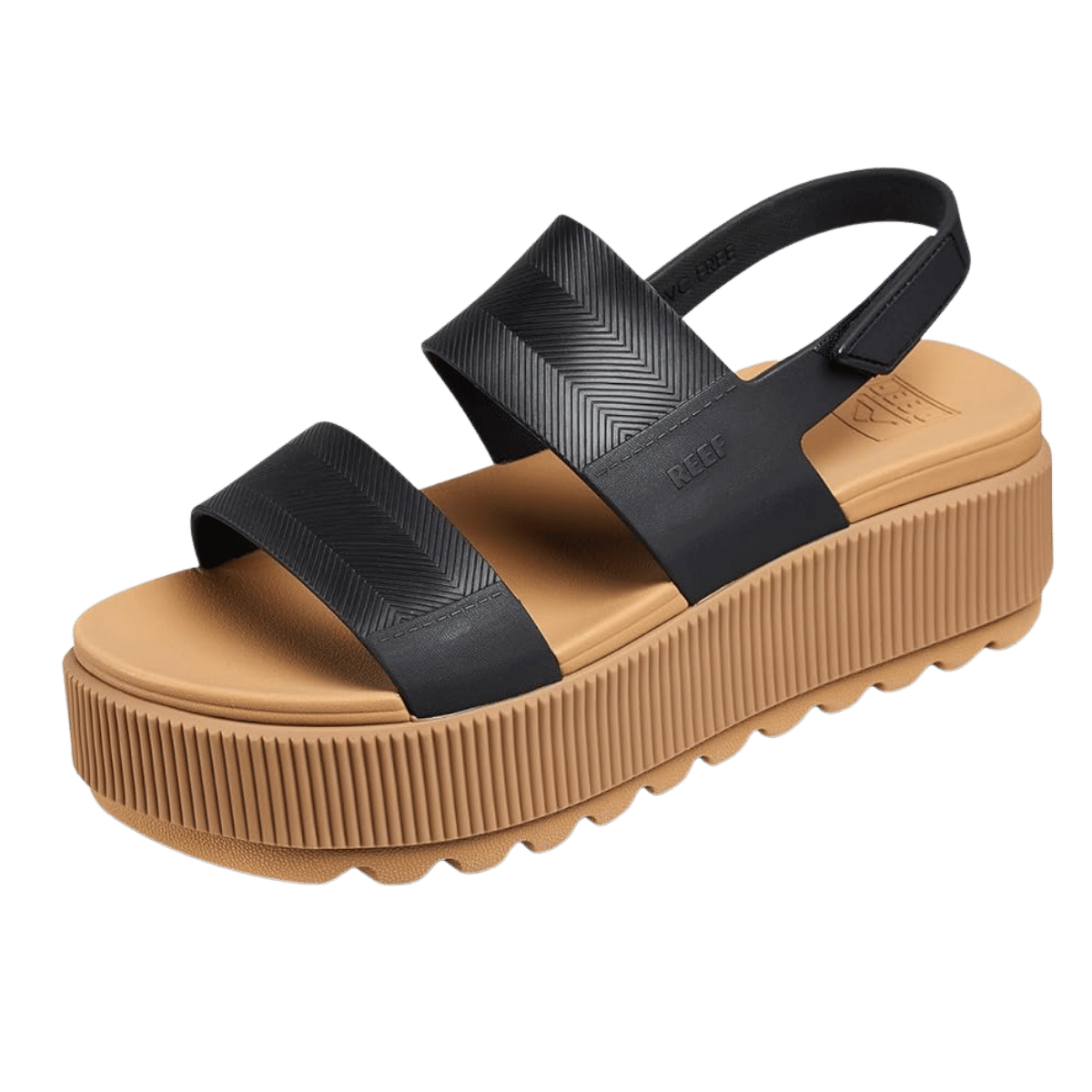 REEF WOMEN'S WATER VISTA HIGHER - BLACK/TAN SIDE ANGLE