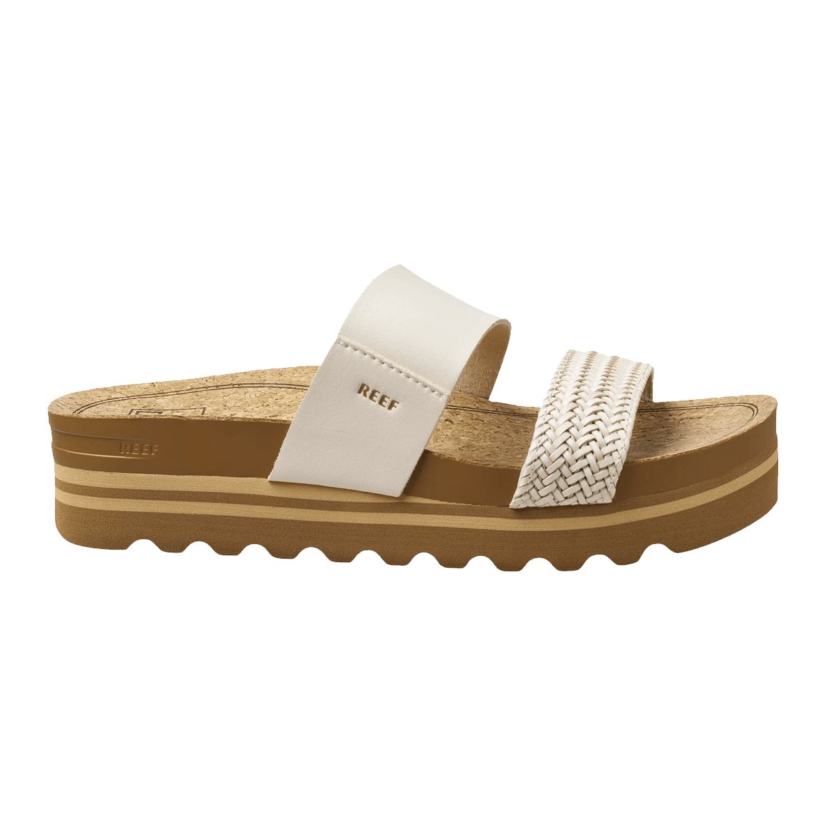 REEF WOMEN'S CUSHION VISTA HI SLIDE SANDALS - VINTAGE - SIDE VIEW