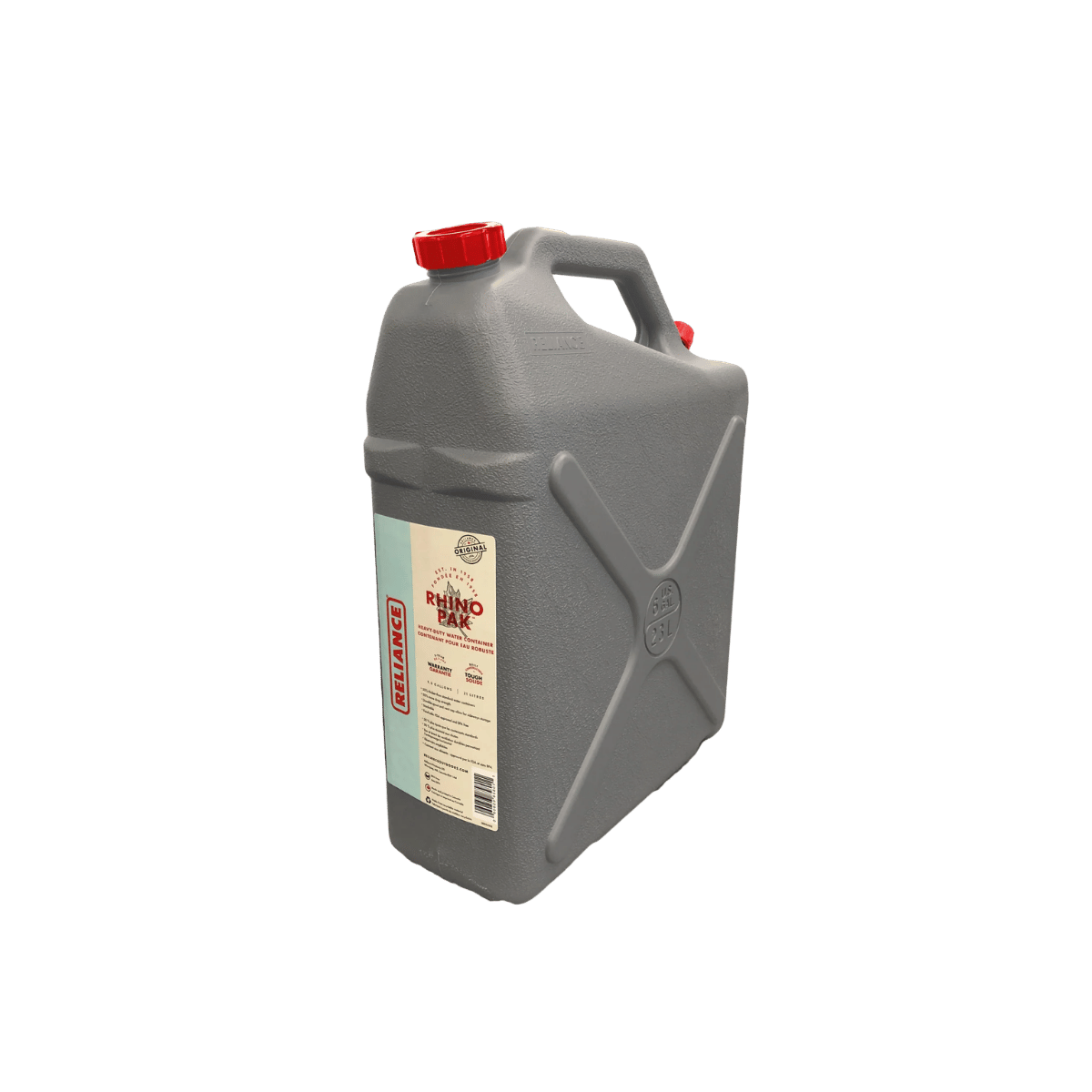 RELIANCE RHINO-PAK HD WATER CONTAINER GRAY