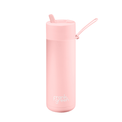 FRANK GREEN CERAMIC REUSABLE BOTTLE FLIP STRAW 20OZ - BLUSHED