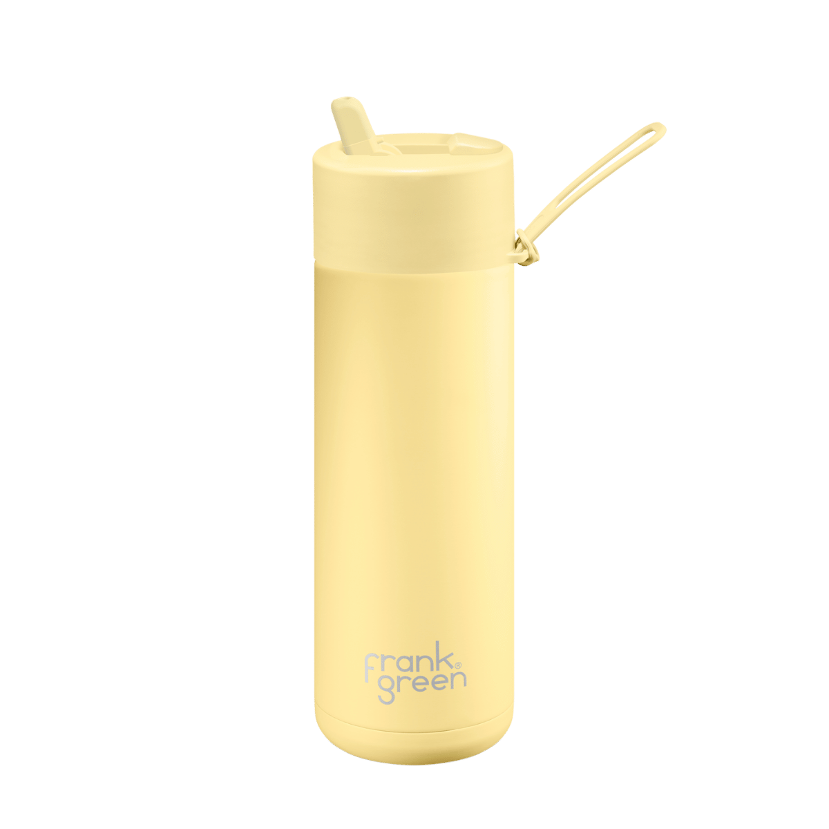 FRANK GREEN CERAMIC REUSABLE BOTTLE FLIP STRAW 20OZ - BUTTERMILK