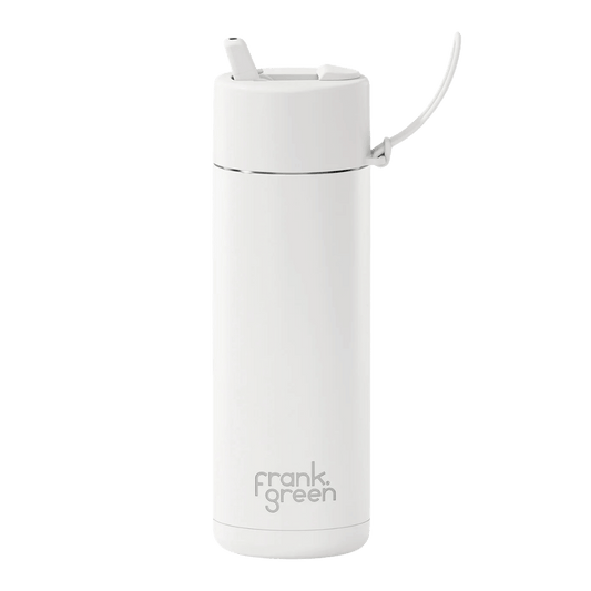 FRANK GREEN CERAMIC REUSABLE BOTTLE FLIP STRAW 20OZ - CLOUD