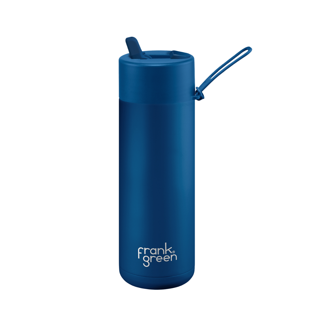 FRANK GREEN CERAMIC REUSABLE BOTTLE FLIP STRAW 20OZ - DEEP OCEAN