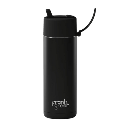 FRANK GREEN CERAMIC REUSABLE BOTTLE FLIP STRAW 20OZ - MIDNIGHT