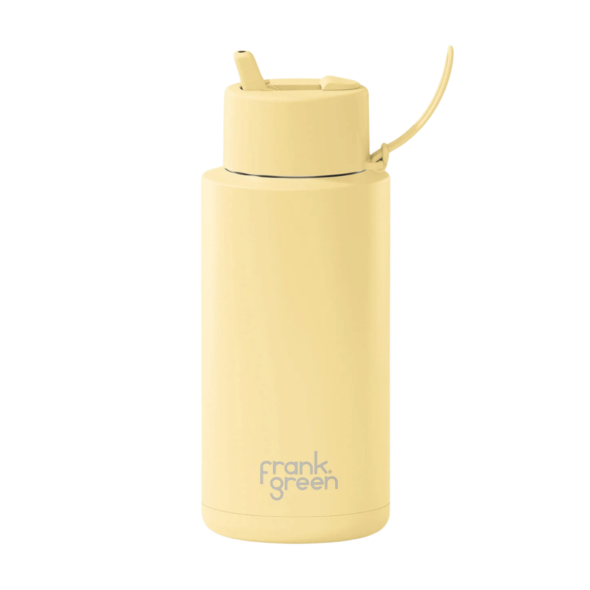 FRANK GREEN REUSABLE BOTTLE WITH FLIP STRAW 34OZ/1L - BUTTERMILK