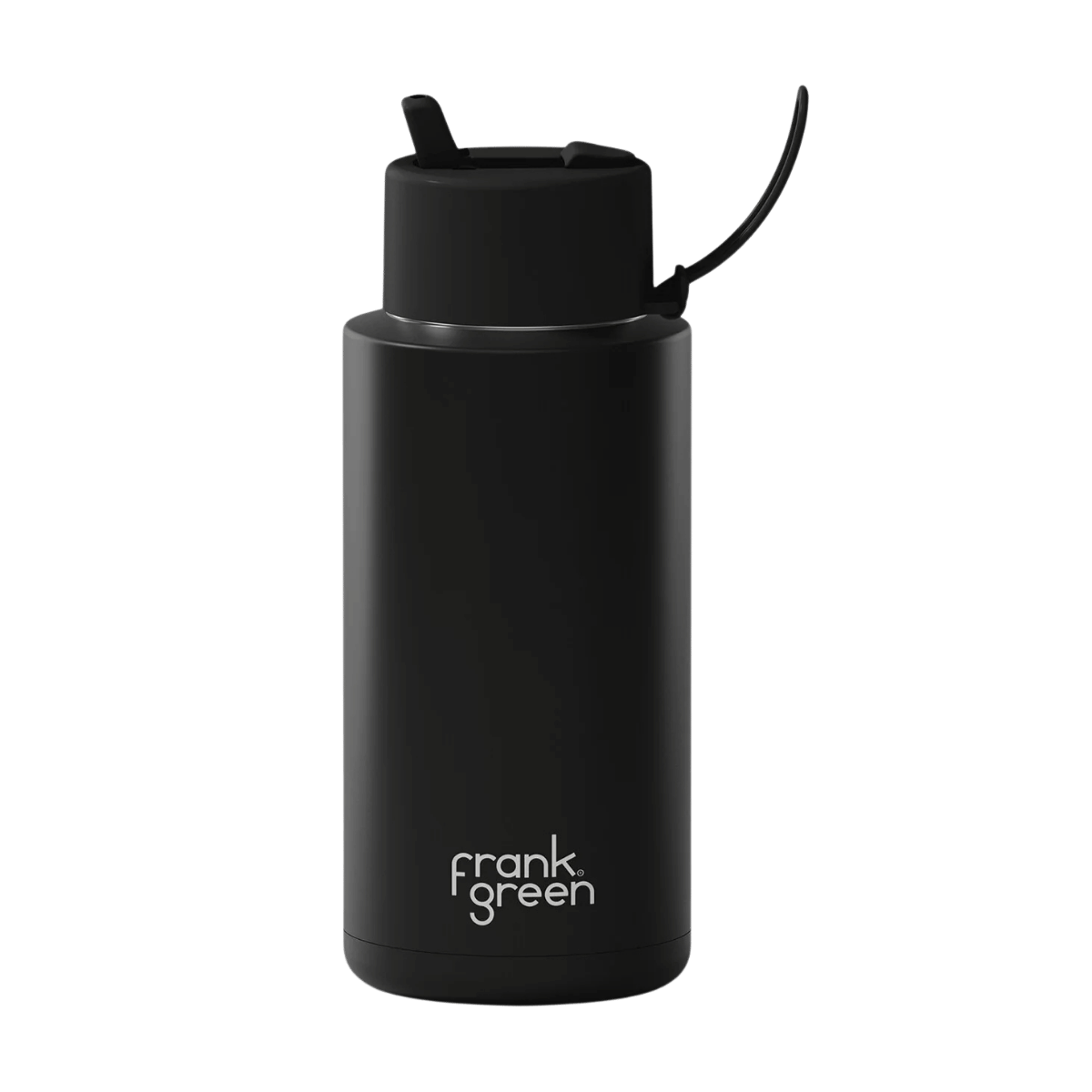 FRANK GREEN REUSABLE BOTTLE WITH FLIP STRAW 34OZ/1L - MIDNIGHT