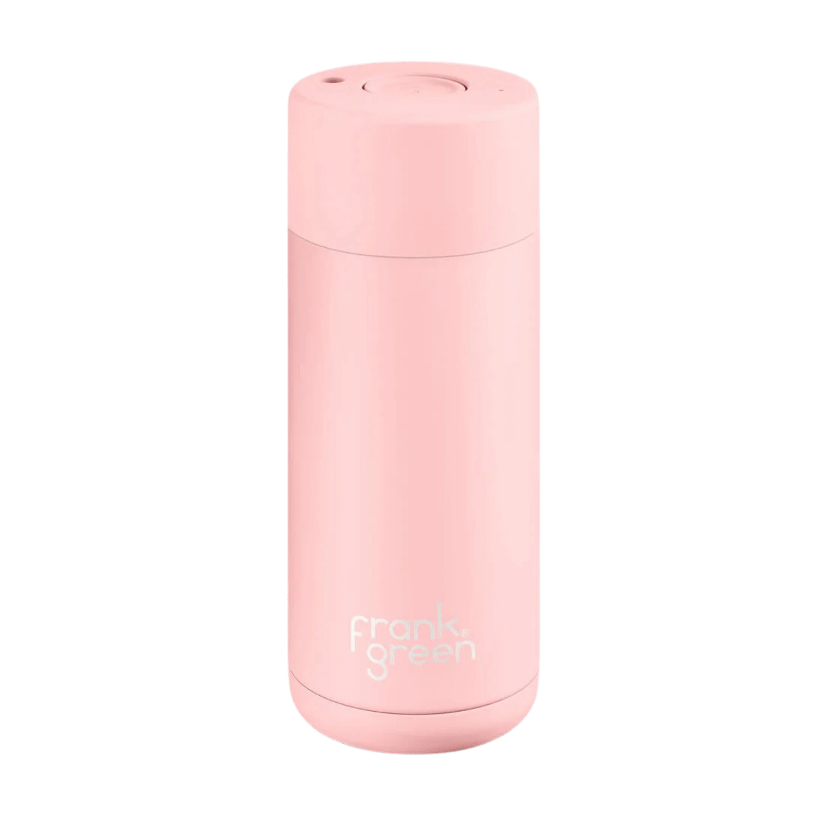 FRANK GREEN CERAMIC REUSABLE CUP - BUTTON LID 16OZ - BLUSHED
