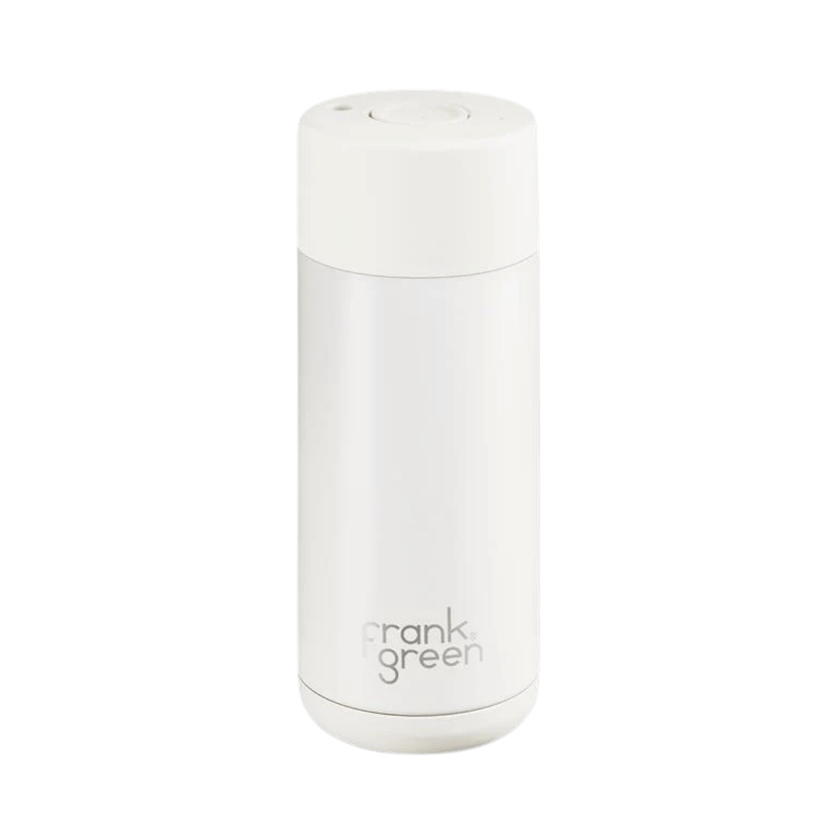 FRANK GREEN CERAMIC REUSABLE CUP - BUTTON LID 16OZ - CLOUD