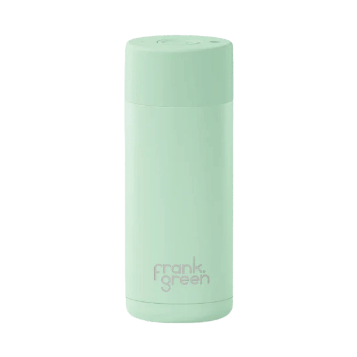 FRANK GREEN CERAMIC REUSABLE CUP - BUTTON LID 16OZ - MINT GELATO