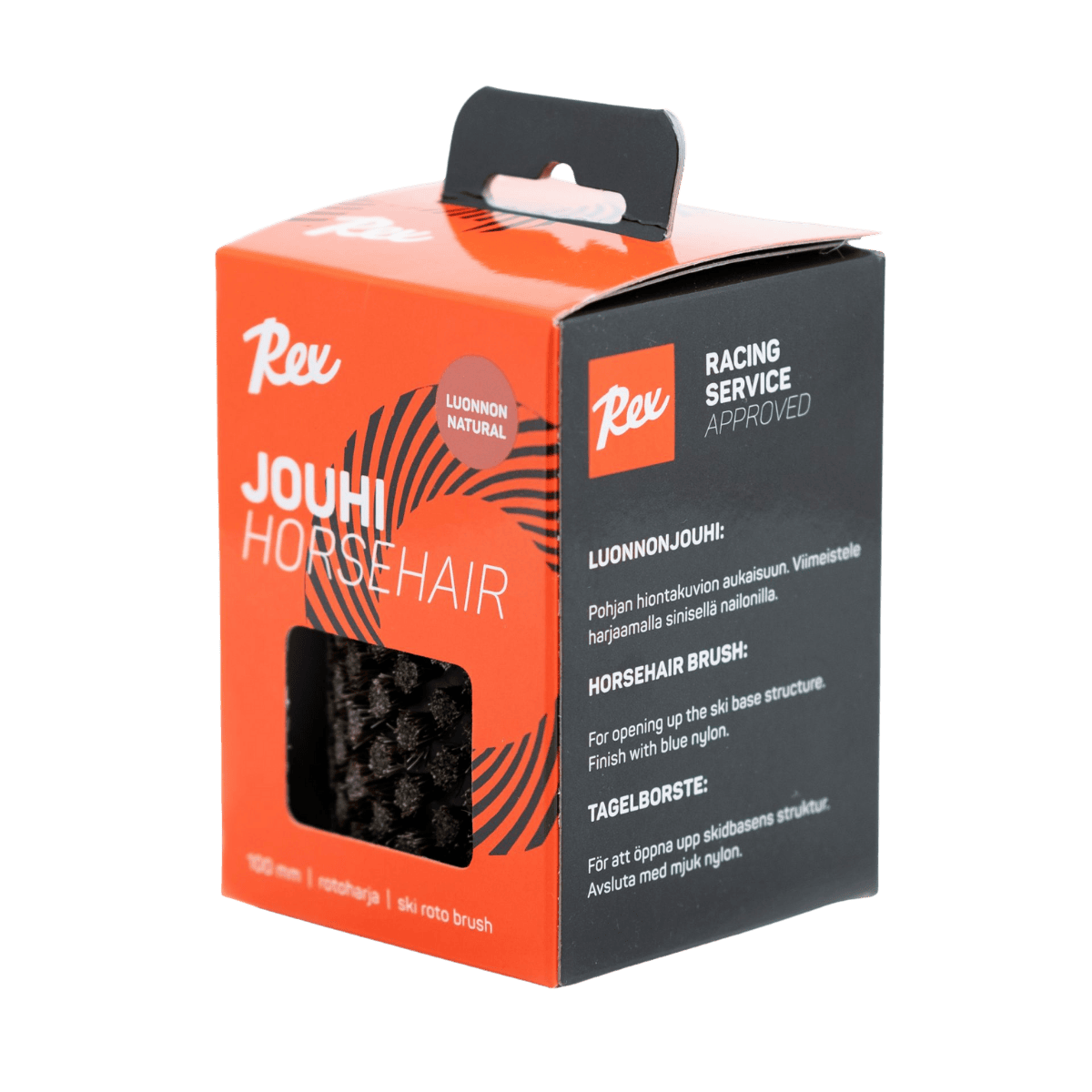 REX WAX ROTO BRUSH HORSEHAIR - RIGHT ANGLE VIEW BOX