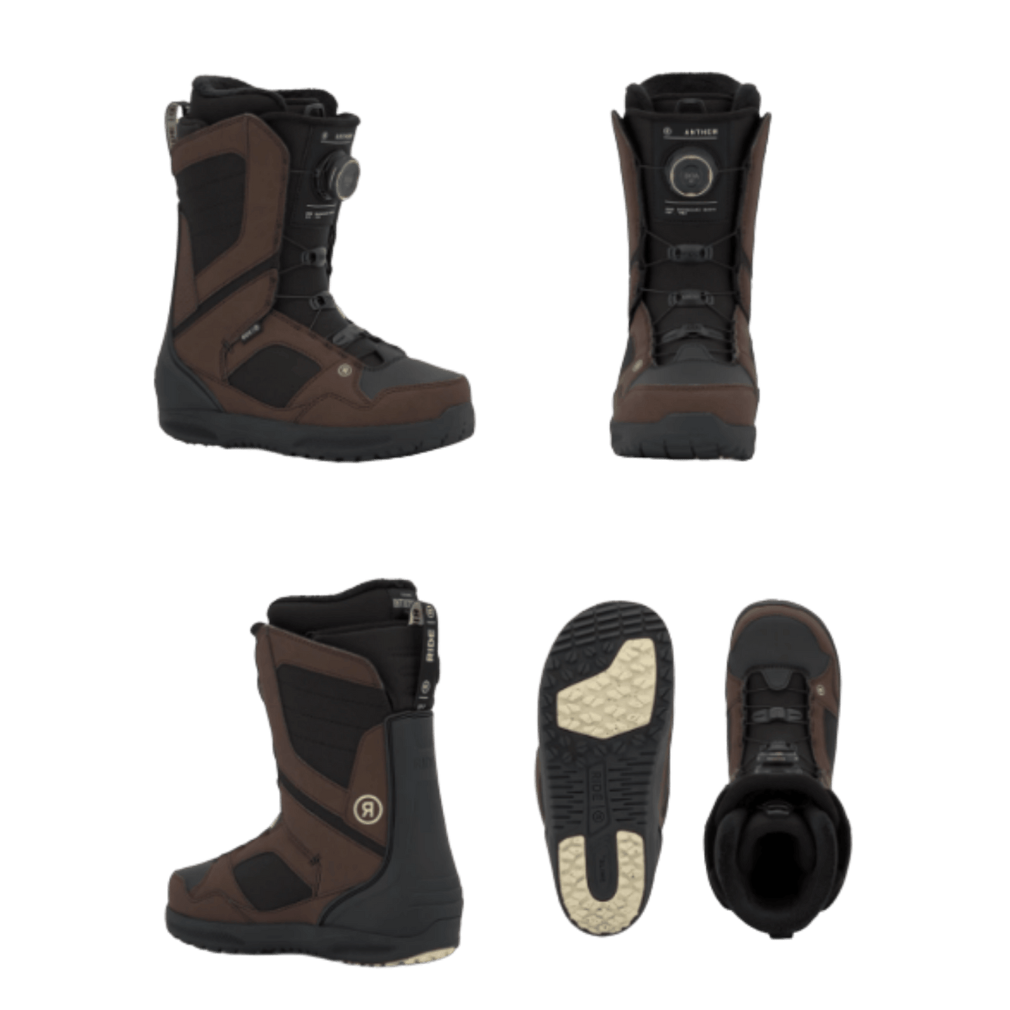 RIDE ANTHEM SNOWBOARD BOOTS 26/27 BROWN