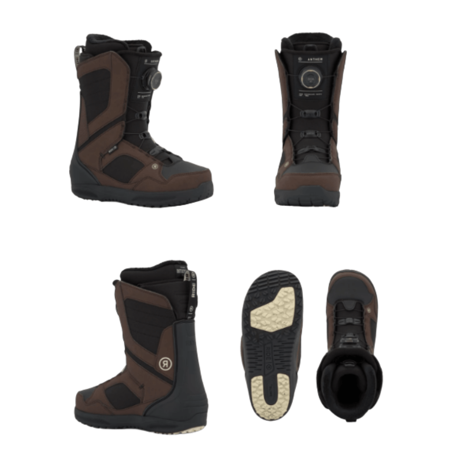RIDE ANTHEM SNOWBOARD BOOTS 26/27 BROWN