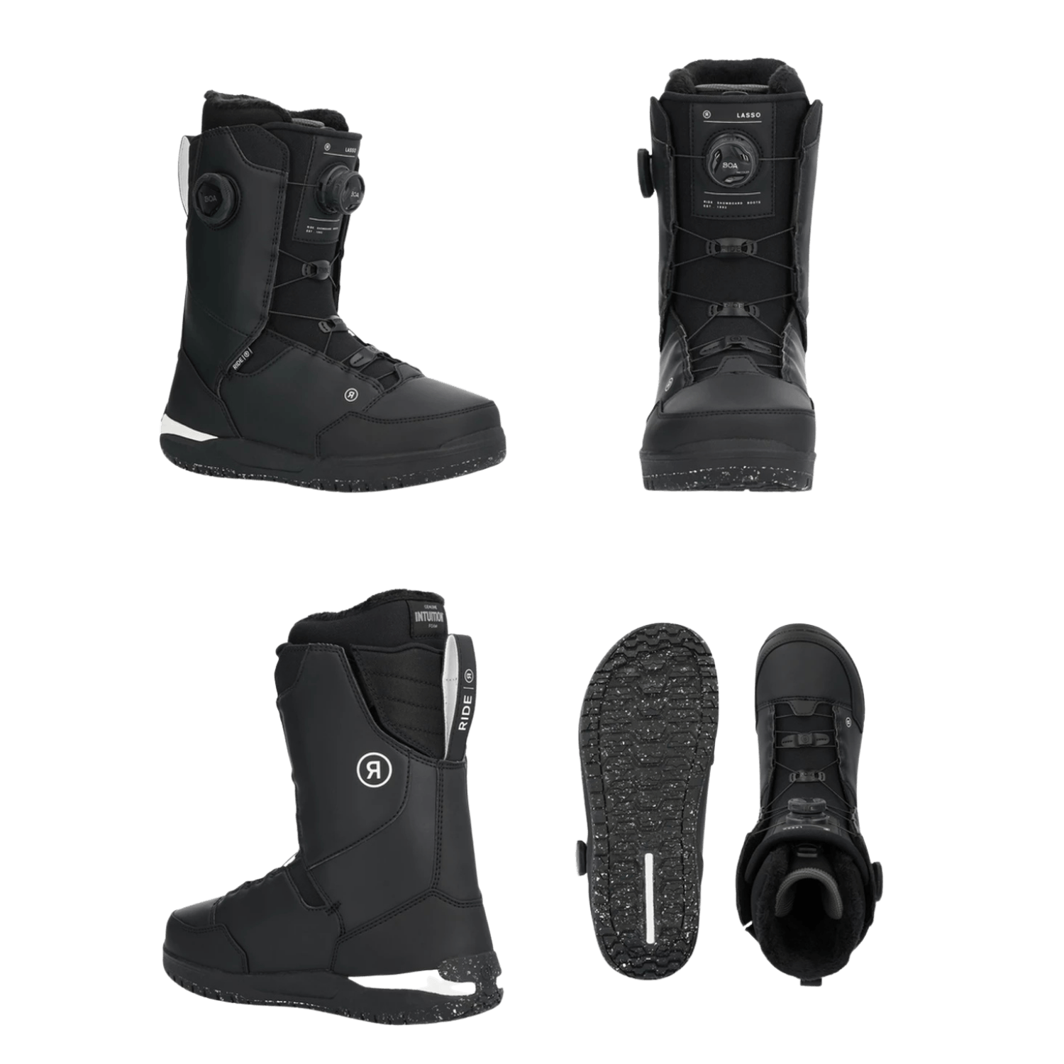 RIDE LASSO SNOWBOARD BOOTS 26/27 BLACK