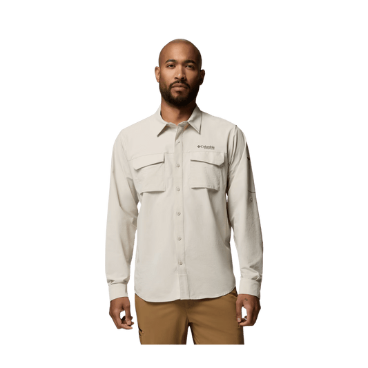 COLUMBIA MEN'S SILVER RIDGE ELITE LS - DARK STONE