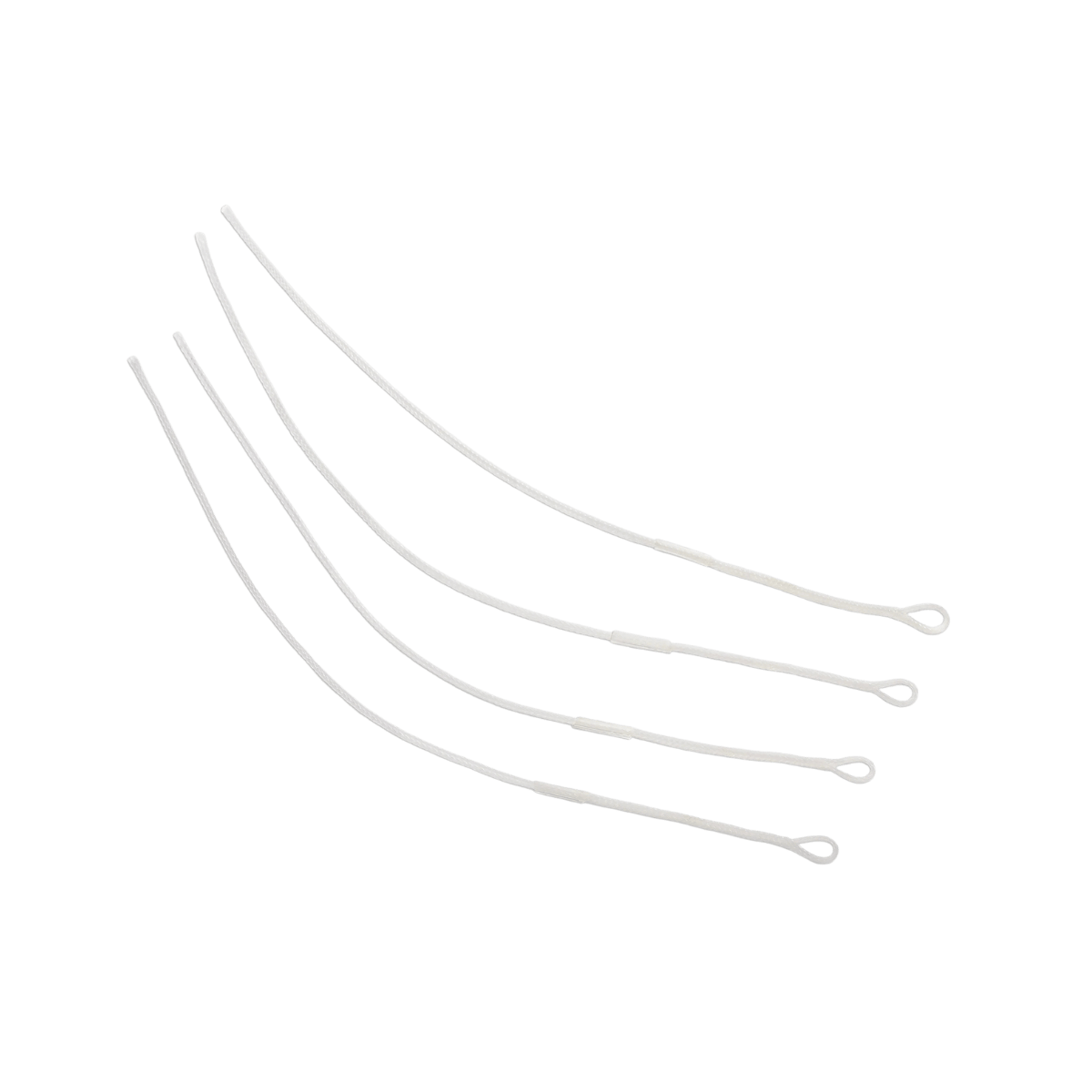 RIO BRAIDED LOOPS - WHITE REGULAR" - TOP VIEW