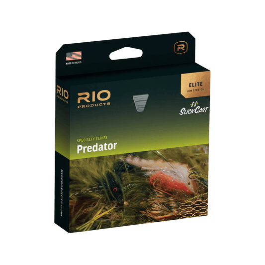 RIO ELITE PREDATOR FLY LINE - OLIVE YELLOW - FRONT VIEW BOX