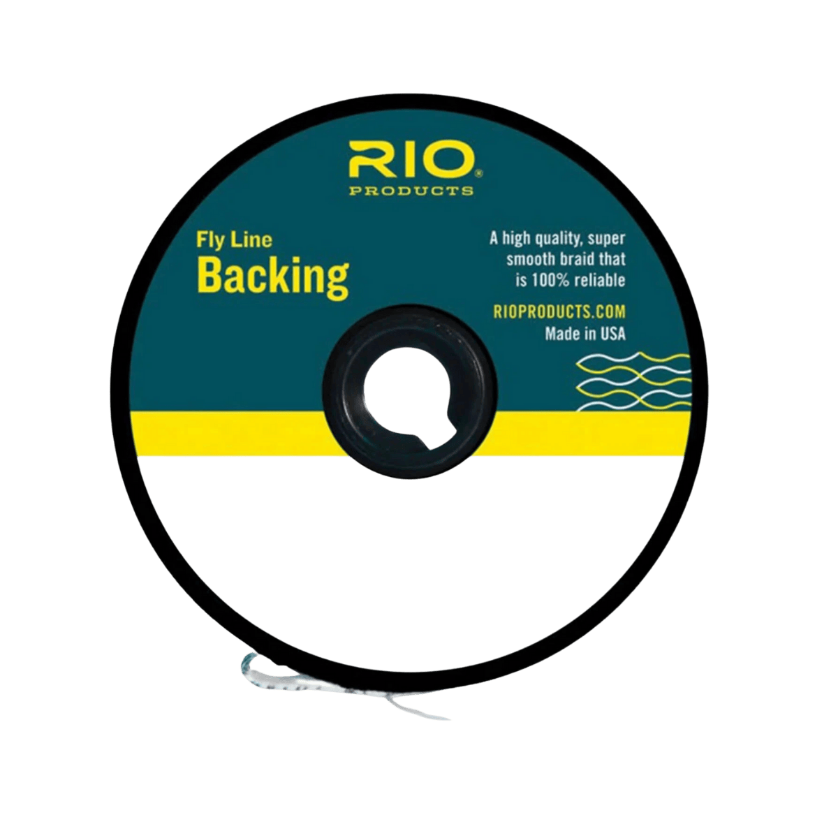 RIO FLY LINE BACKING 300 YARD - CHARTREUSE 30 LBS" - TOP VIEW