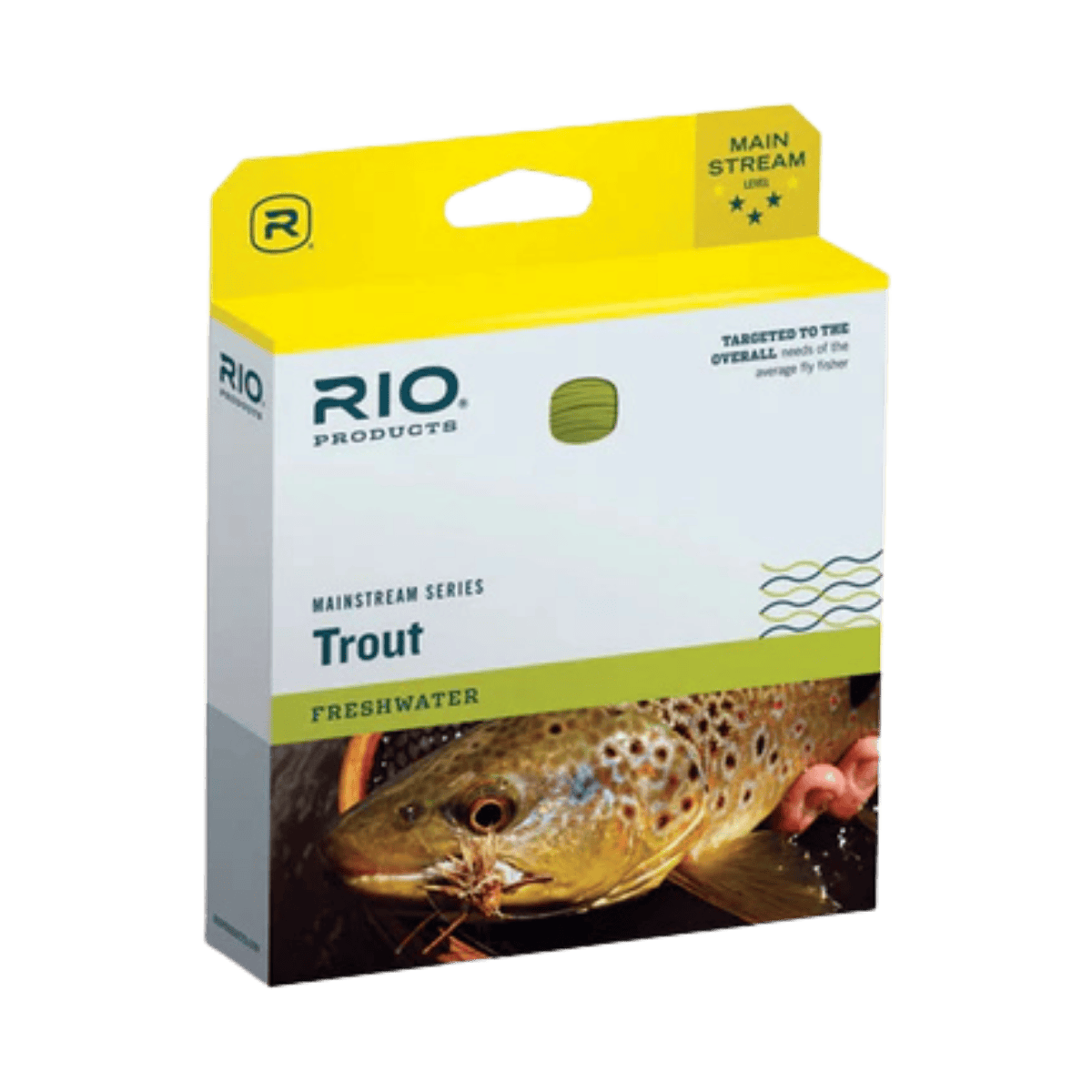 RIO MAINSTREAM TROUT FLY LINE - LEMON GREEN WF5F" - FRONT VIEW