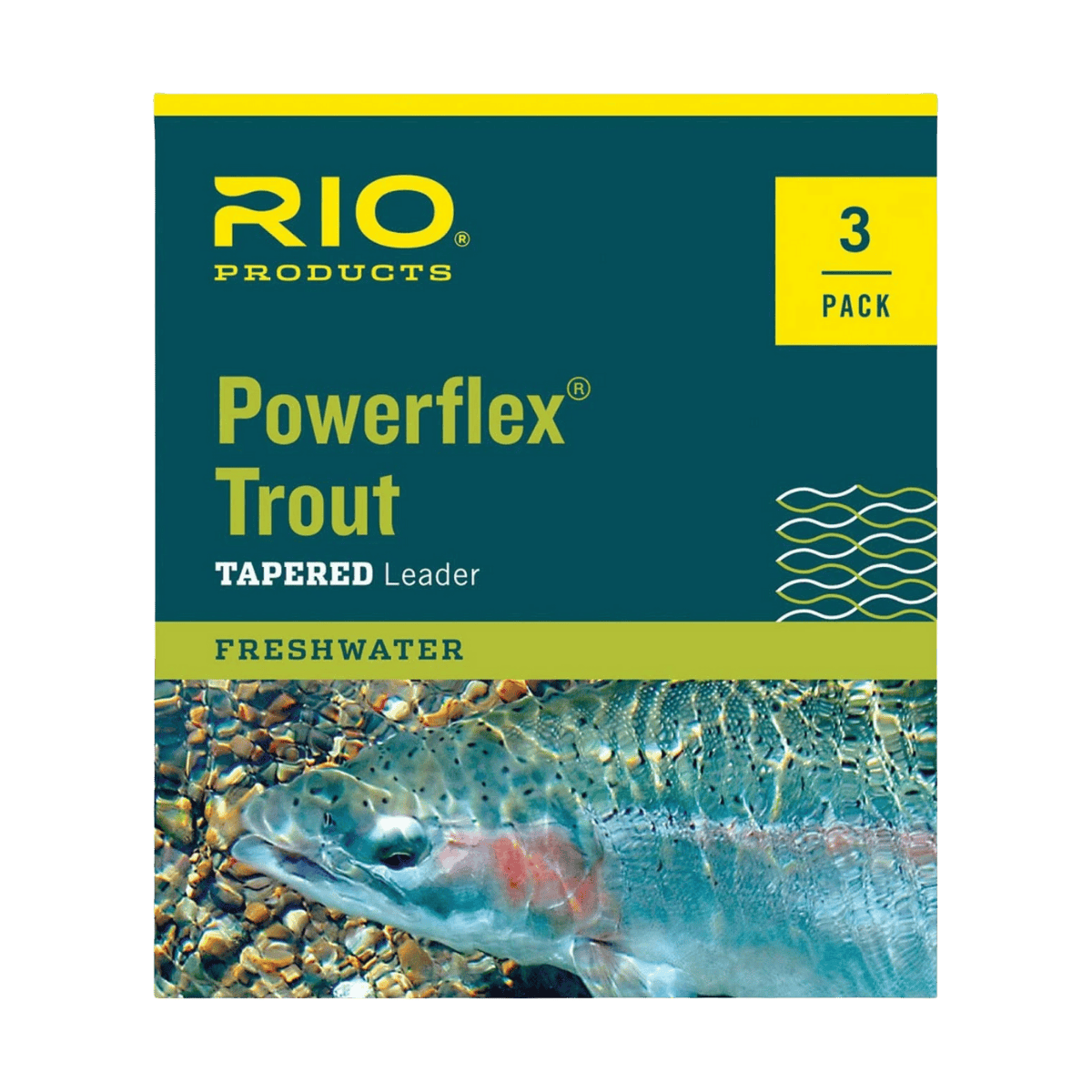 RIO POWERFLEX TROUT LEADERS - 3 PACK 4X"