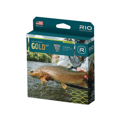 RIO PREMIER GOLD XP - MOSS/ELECTRIC GREEN - FRONT VIEW BOX