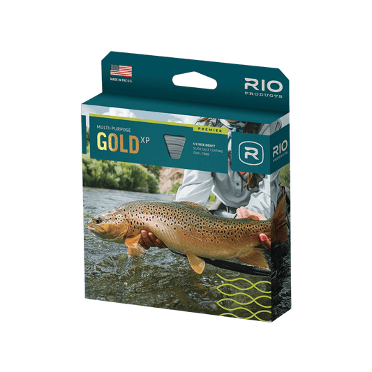 RIO PREMIER GOLD XP - MOSS/ELECTRIC GREEN - FRONT VIEW BOX