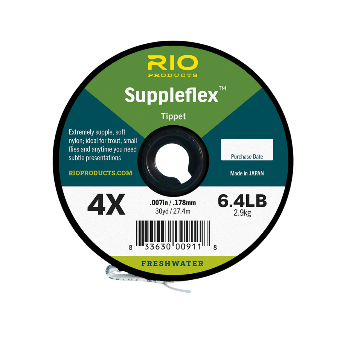 RIO SUPPLEFLEX TIPPET - 4X