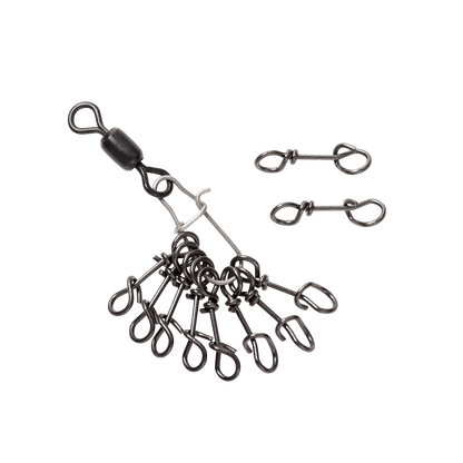 RIO TWIST CLIP BLACK 10PACK - 2"