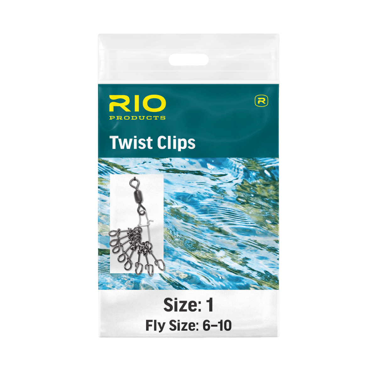 RIO TWIST CLIP BLACK 10PACK - 2" - FRONT