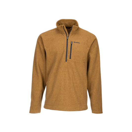 SIMMS MEN'S RIVERSHED QUARTER ZIP - DARK BRONZE