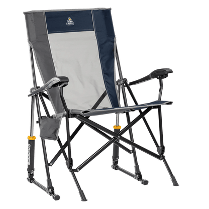 GCI OUTDOOR ROADTRIP ROCKER - INDIGO BLUE FRONT SIDE ANGLE