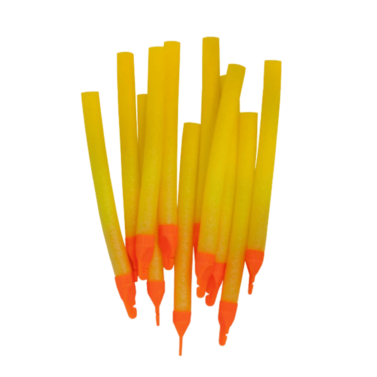 ROD-N-BOBBS MR ICE FOAM BOBBER 4 PACK - YELLOW 4IN" - FRONT VIEW