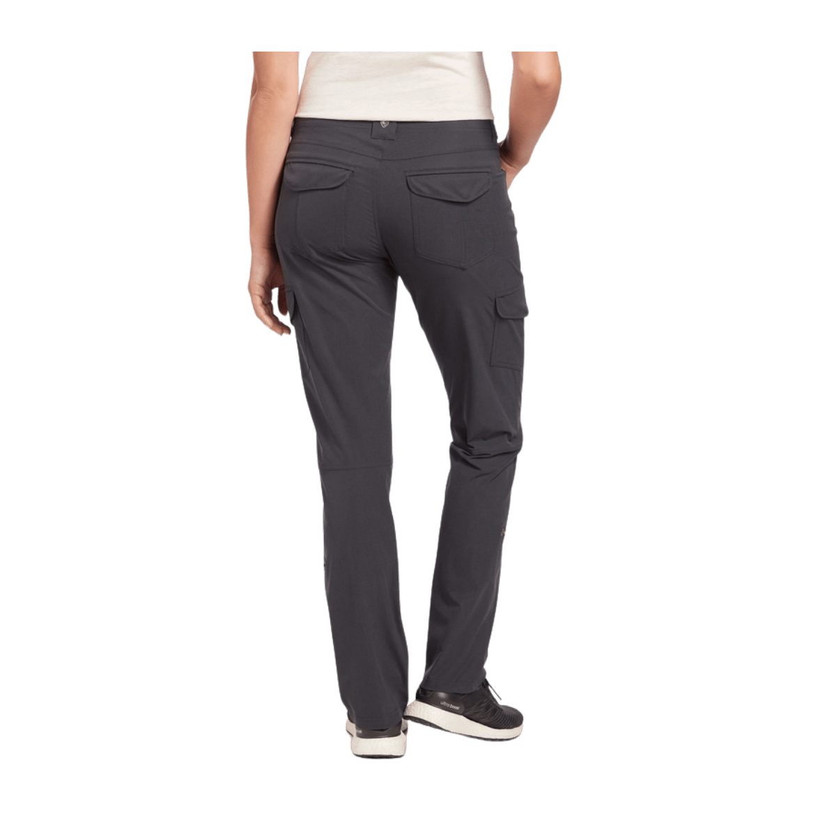 KUHL WOMEN'S FREEFLEX ROLL-UP PANT 32" - KOAL - BACK VIEW