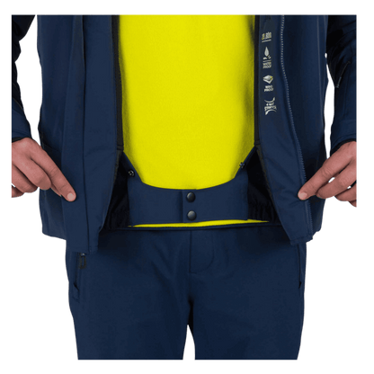 ROSSIGNOL MEN'S BLACKSIDE SKI JACKET - DARK NAVY - WAIST VIEW