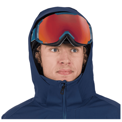 ROSSIGNOL MEN'S BLACKSIDE SKI JACKET - DARK NAVY - HOODIE FULL ZIP