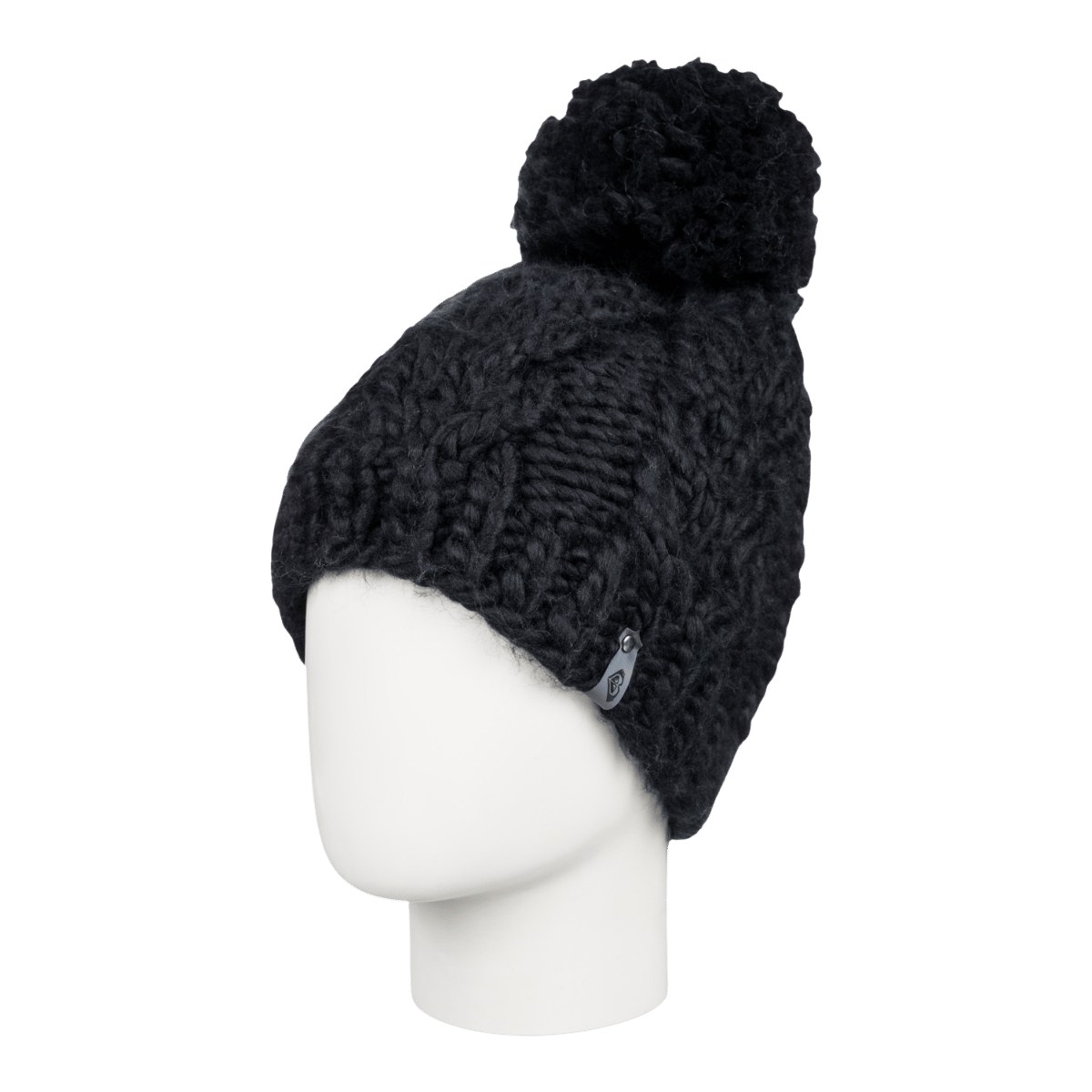 ROXY WOMEN'S WINTER BEANIE TRUE BLACK FRONT