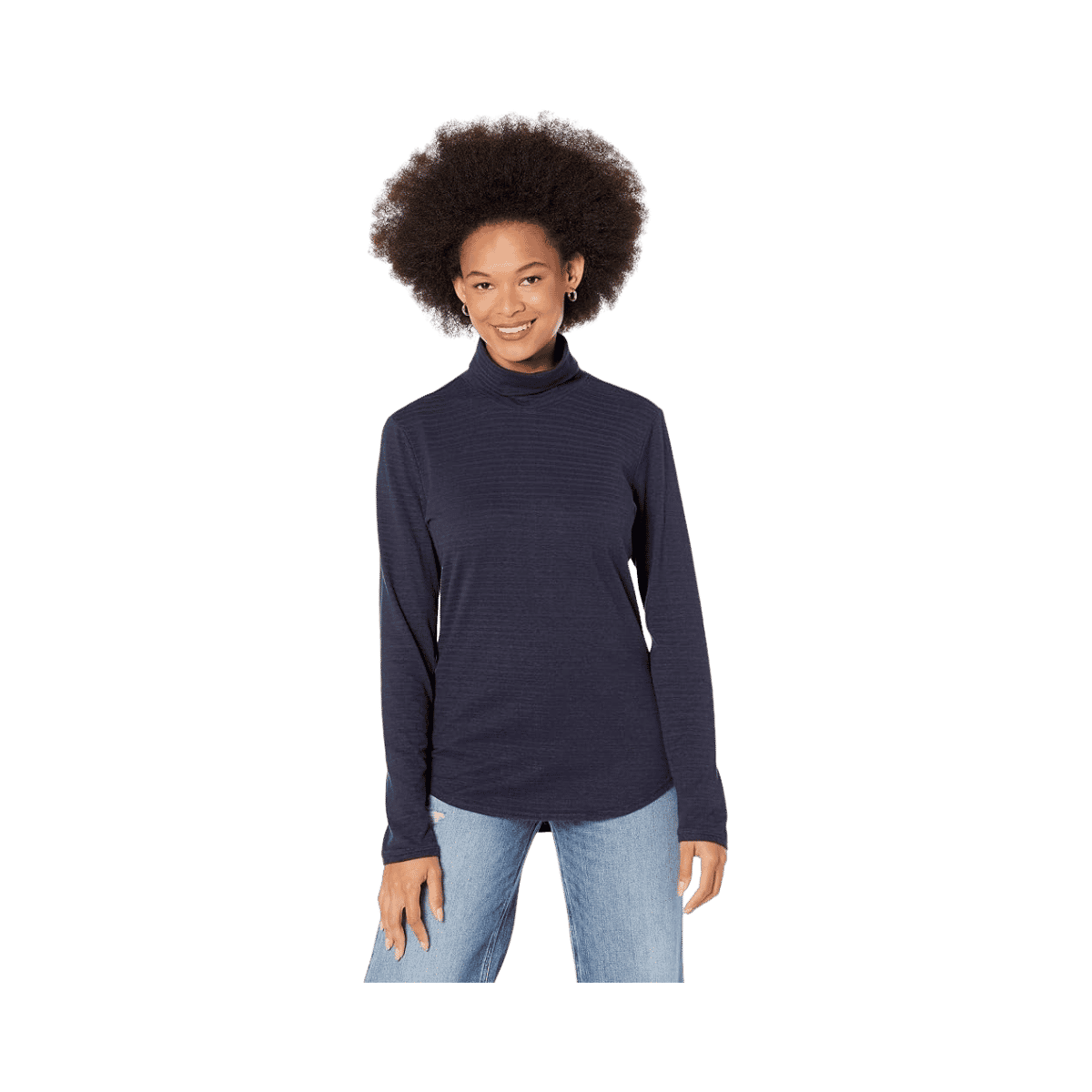 ROYAL ROBBINS W VACATIONER TURTLENECK LS NAVAL