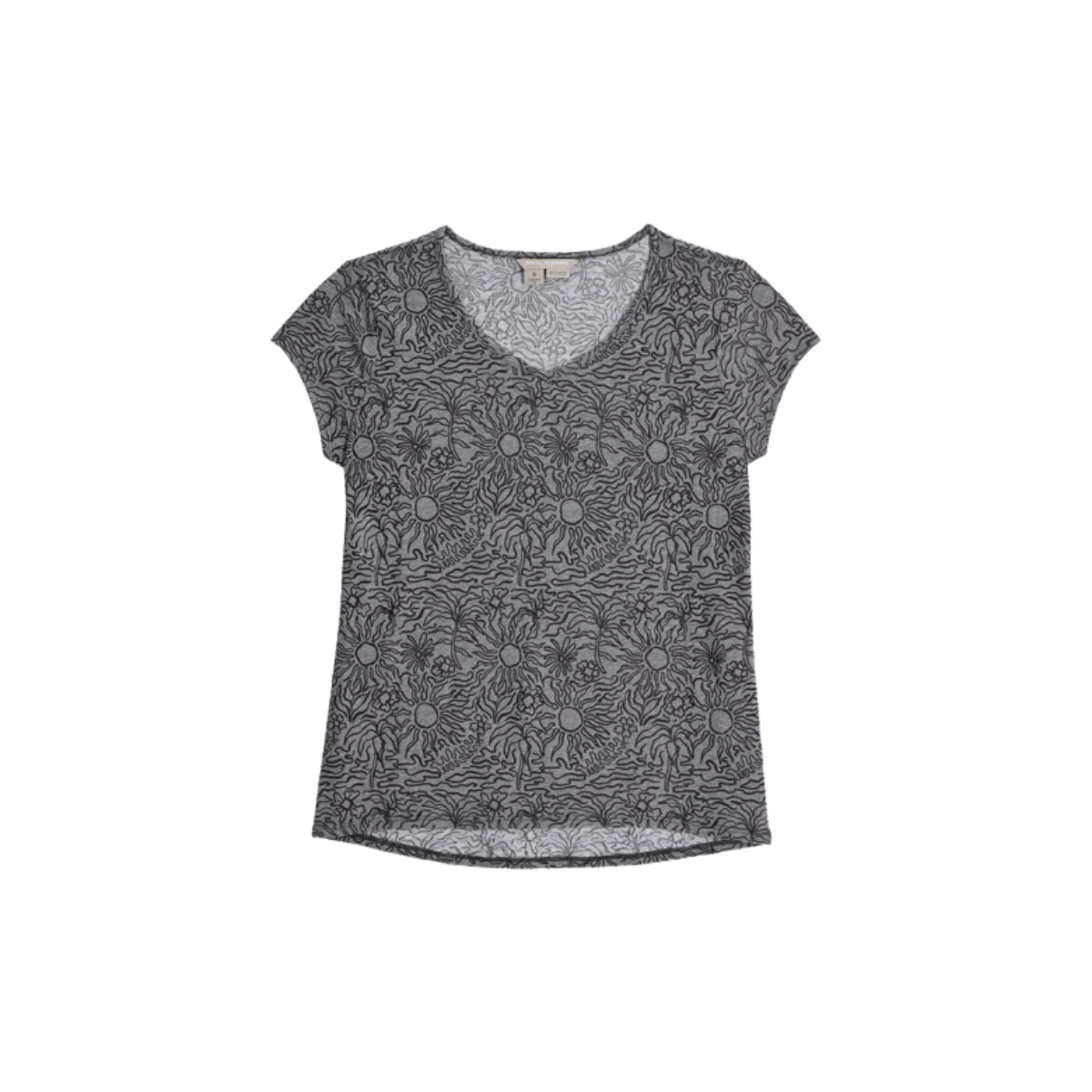 ROYAL ROBBINS WOMENS FEATHERWEIGHT TEE CHARCOAL HEATHER