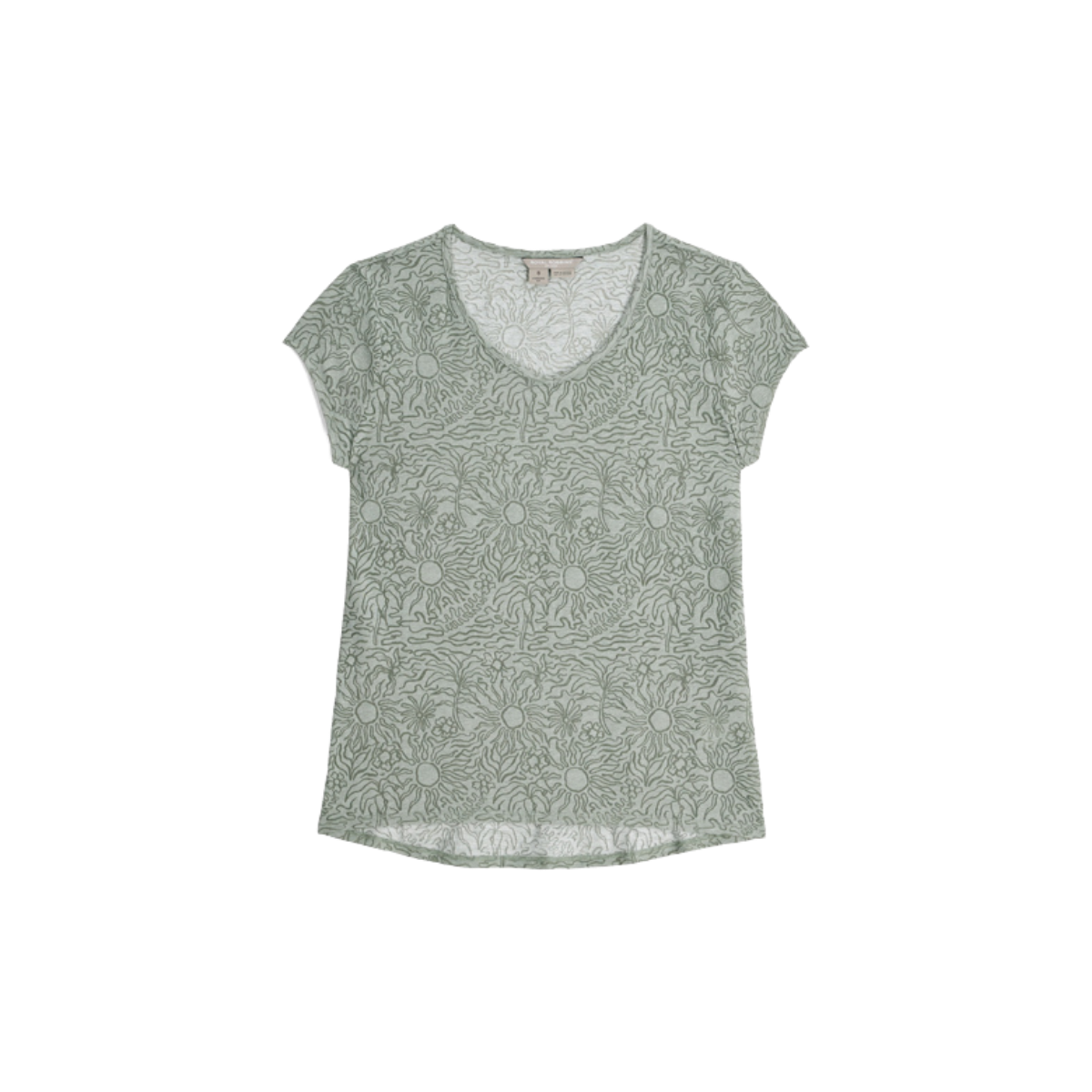 ROYAL ROBBINS WOMENS FEATHERWEIGHT TEE SAGE LEAF HEATHER