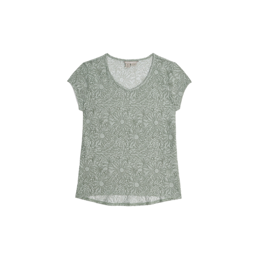 ROYAL ROBBINS WOMENS FEATHERWEIGHT TEE SAGE LEAF HEATHER