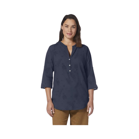 ROYAL ROBBINS WOMENS OASIS TUNIC II 3/4 SLEEVE NAVY