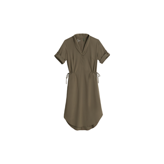 ROYAL ROBBINS WOMENS SS SPOTLESS TRAVELER DRESS EVERGLADE