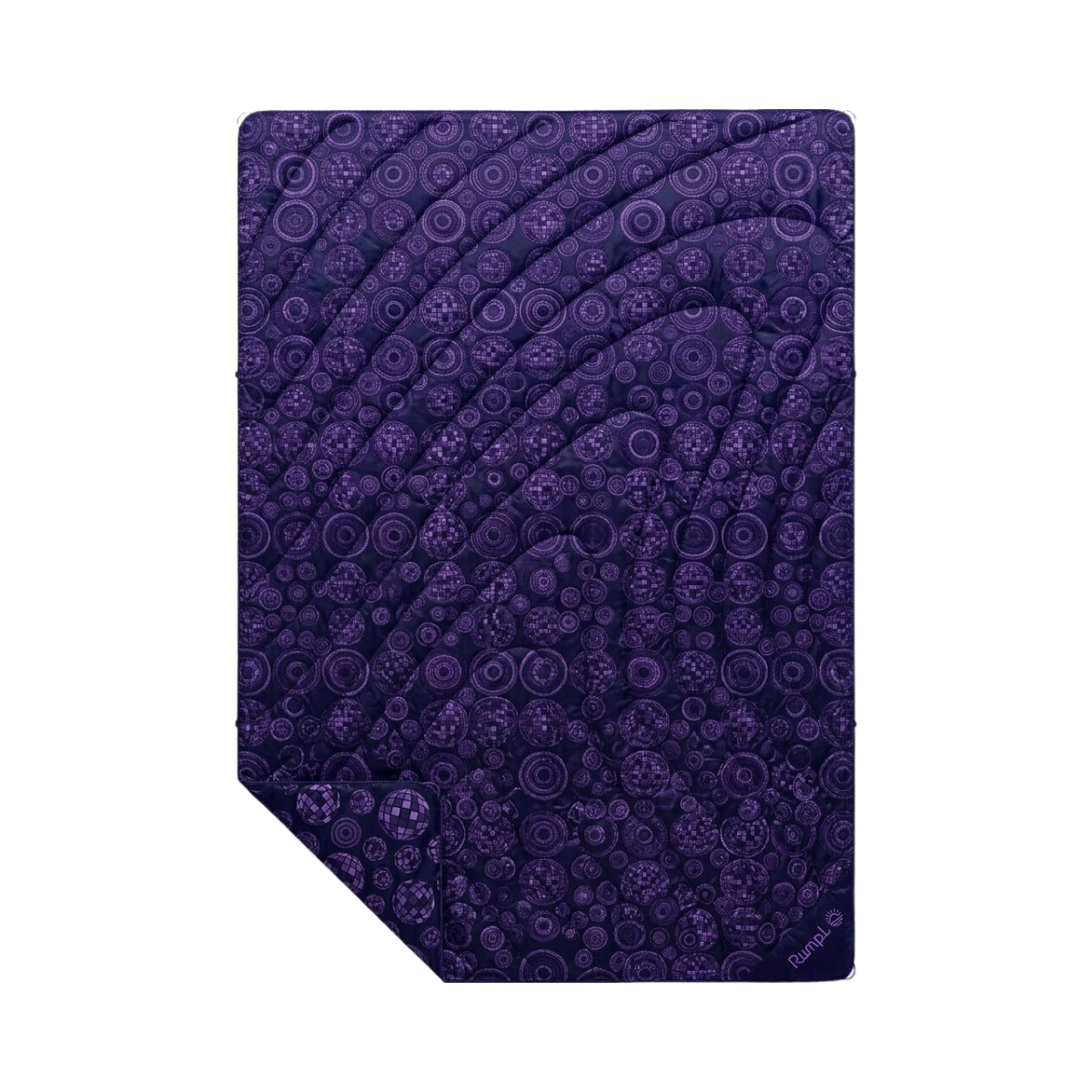 RUMPL ORIGINAL PUFFY BLANKET 1P DEEP VIOLET DISCOID