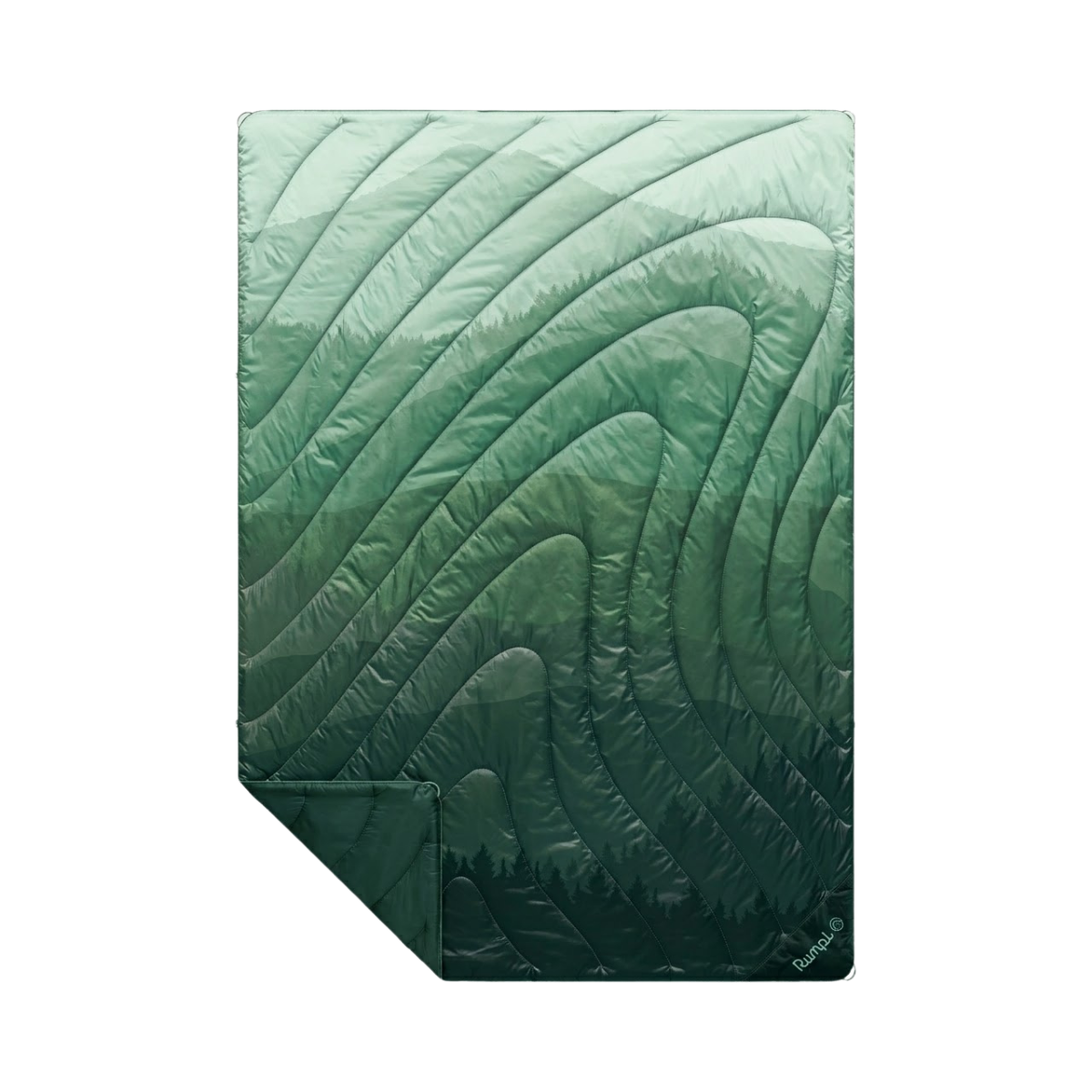 RUMPL ORIGINAL PUFFY BLANKET 1P MOUNTAIN GREEN