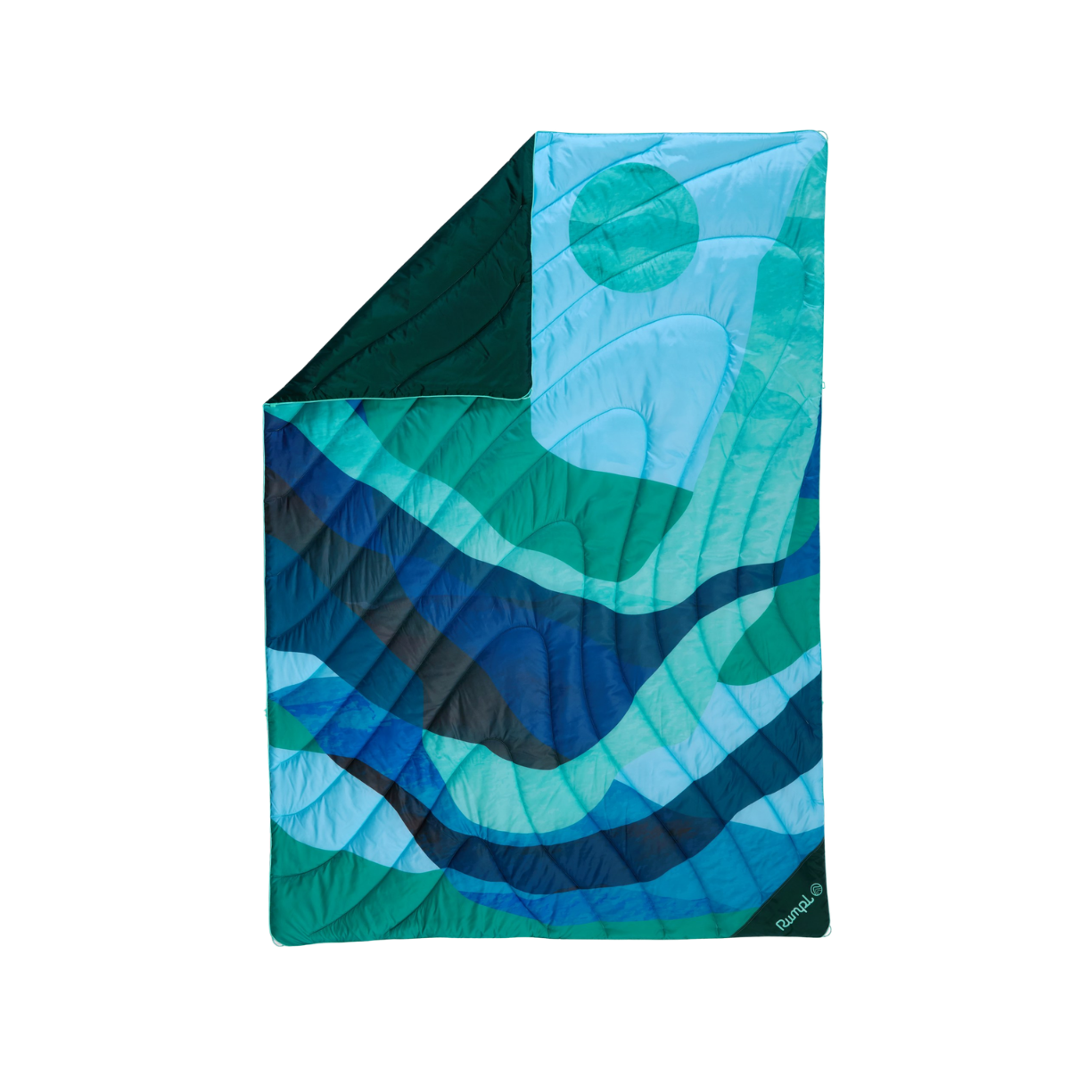 RUMPL ORIGINAL PUFFY BLANKET 1P VALLEY SEASCAPE