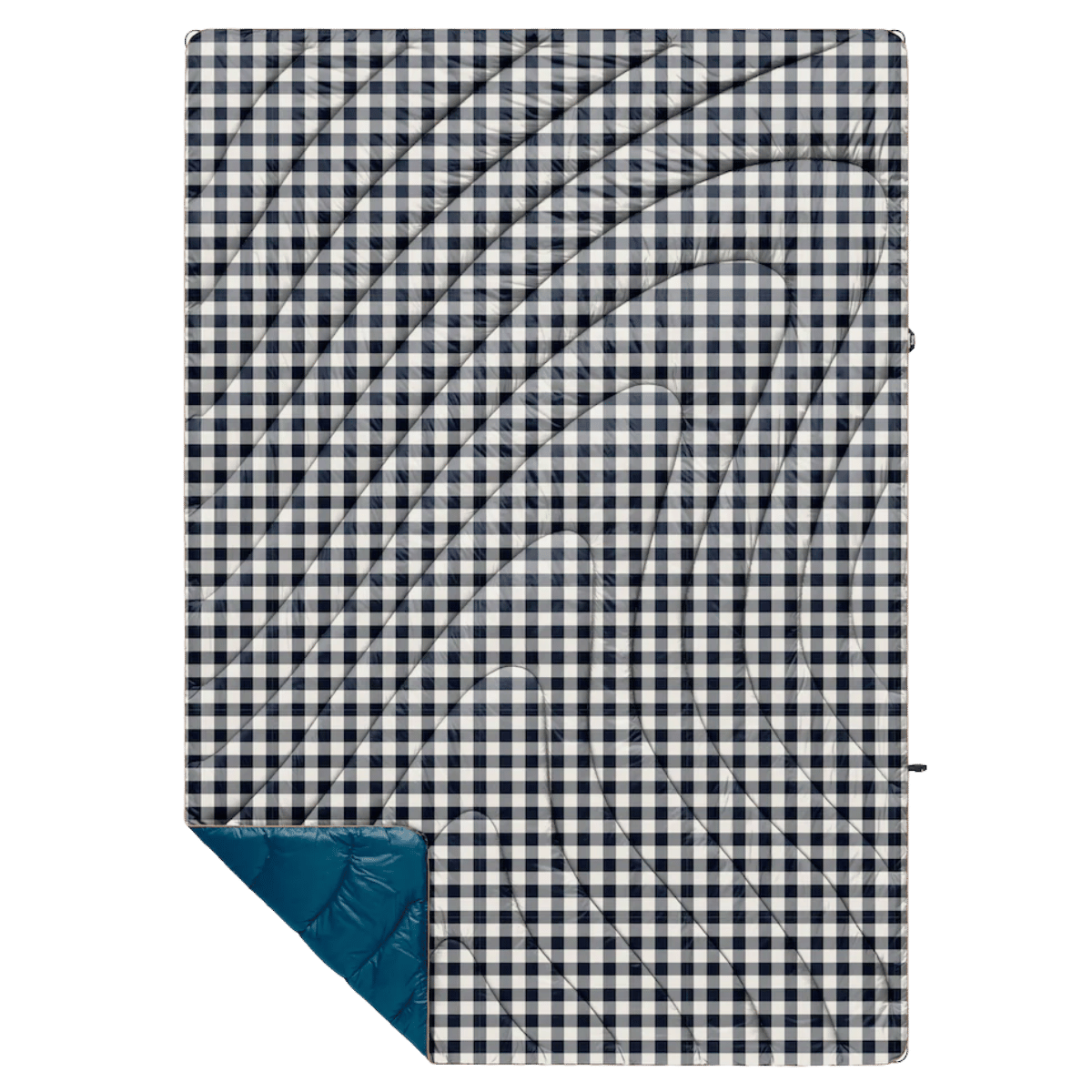 RUMPL ORIGINAL PUFFY BLANKET - NAVY GINGHAM