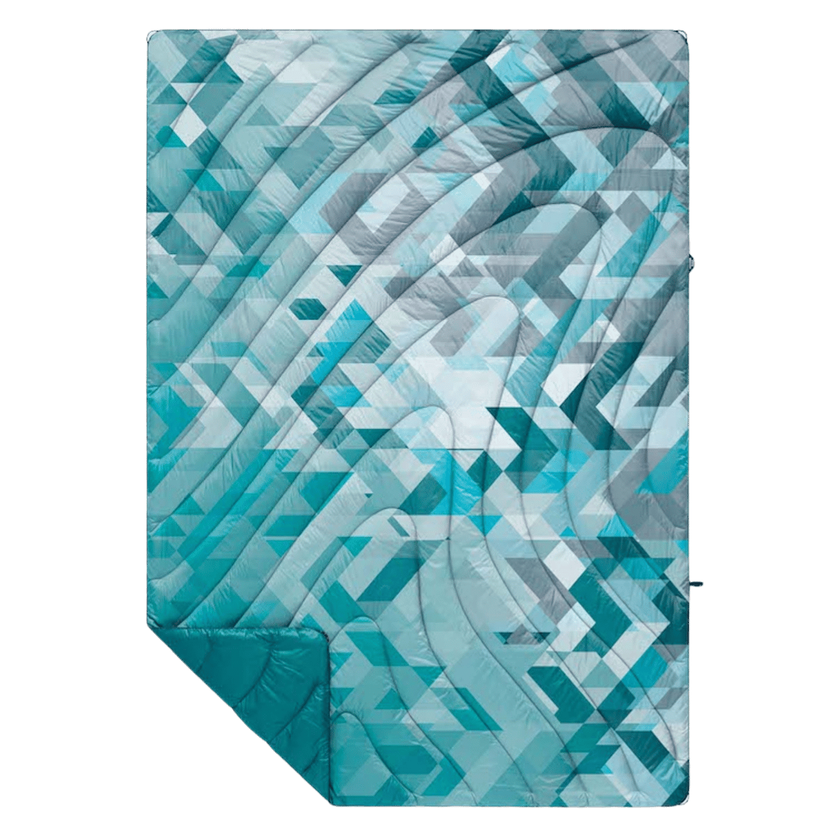 RUMPL ORIGINAL PUFFY BLANKET - GEO BLUE